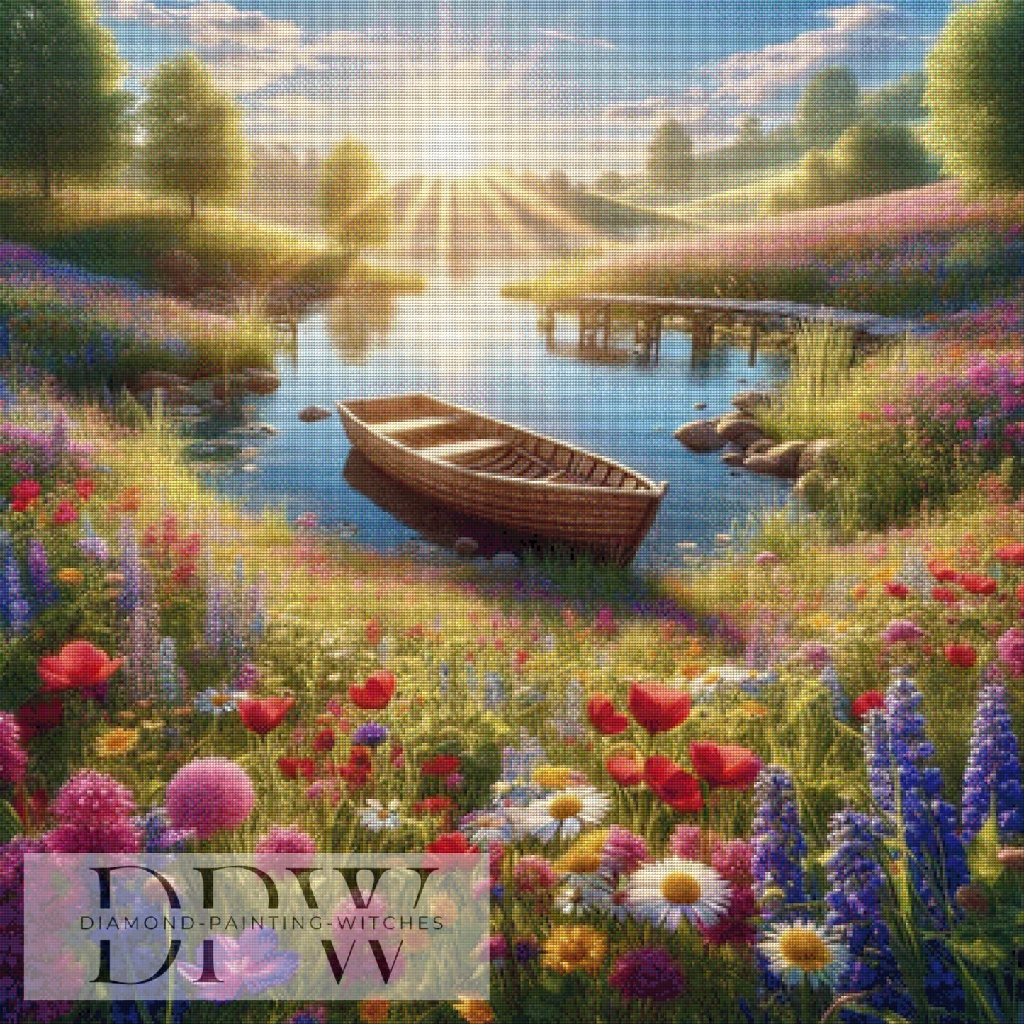 Stille by Sunshine, 90x90cm mit 330 Farben DPW-918