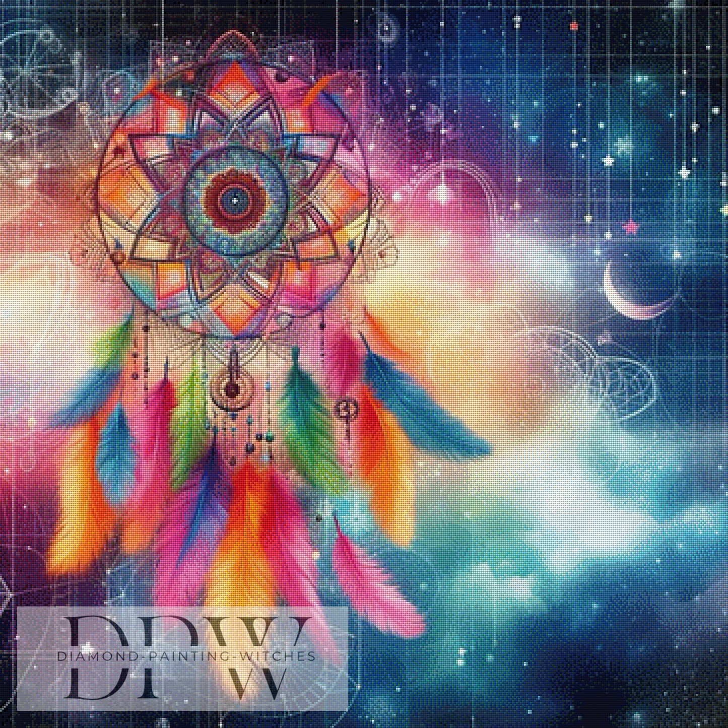 Traumfänger by Elly_A.I 90x90cm mit 360 Farben DPW-926