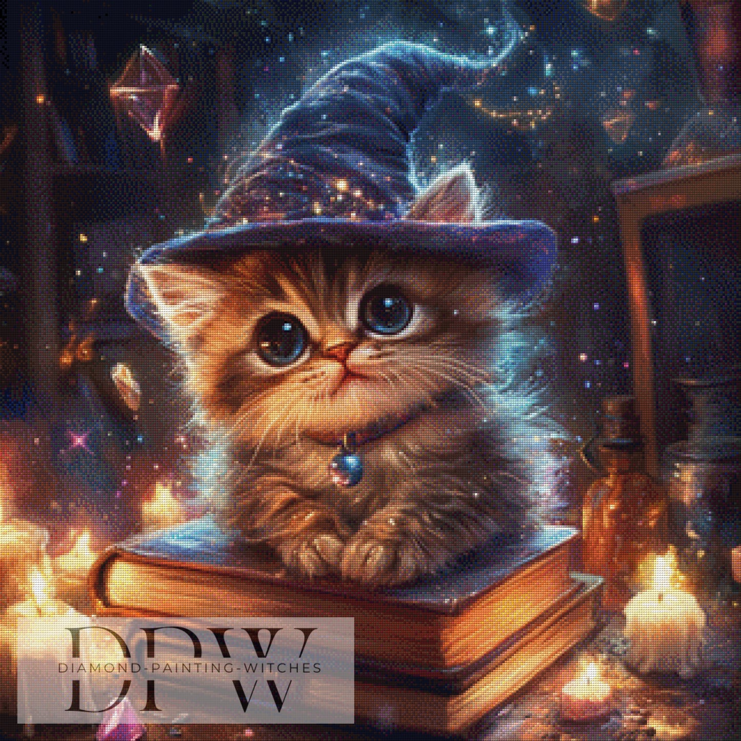 Zauberkatze by Elly_A.I 80x80cm mit 250 Farben DPW-935