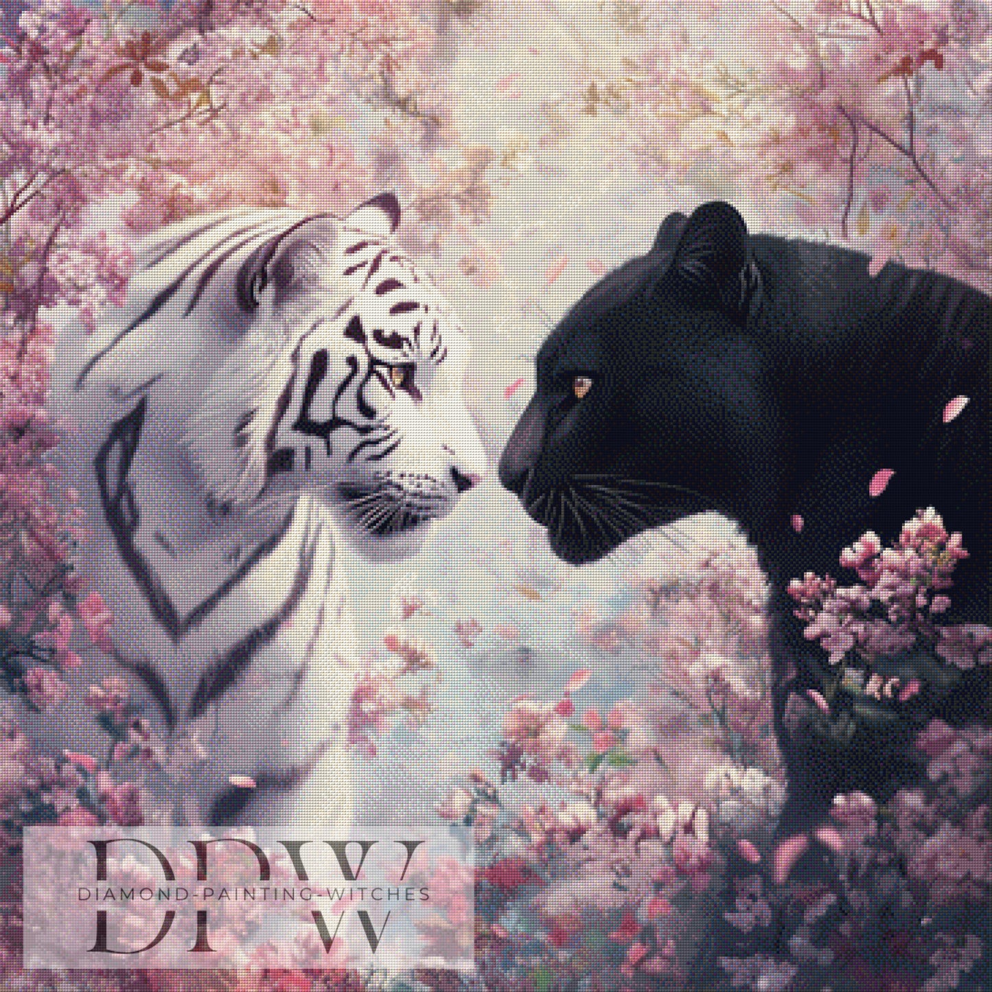 Black & White by Elly_A.I 90x90cm mit 140 Farben DPW-942