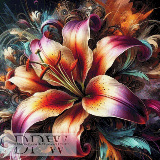 Zauberlily by Morrigan,  110x110cm mit 300 Farben DPW-967