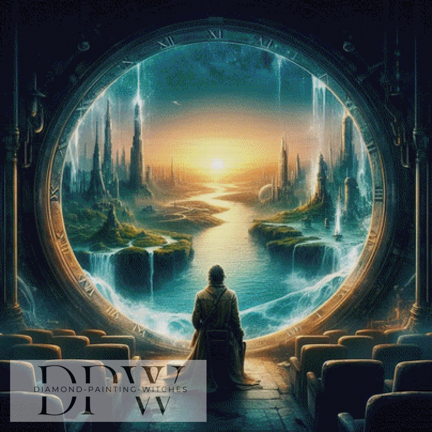 Zeitportal by QN ,100x100cm mit 200 Farben DPW-970