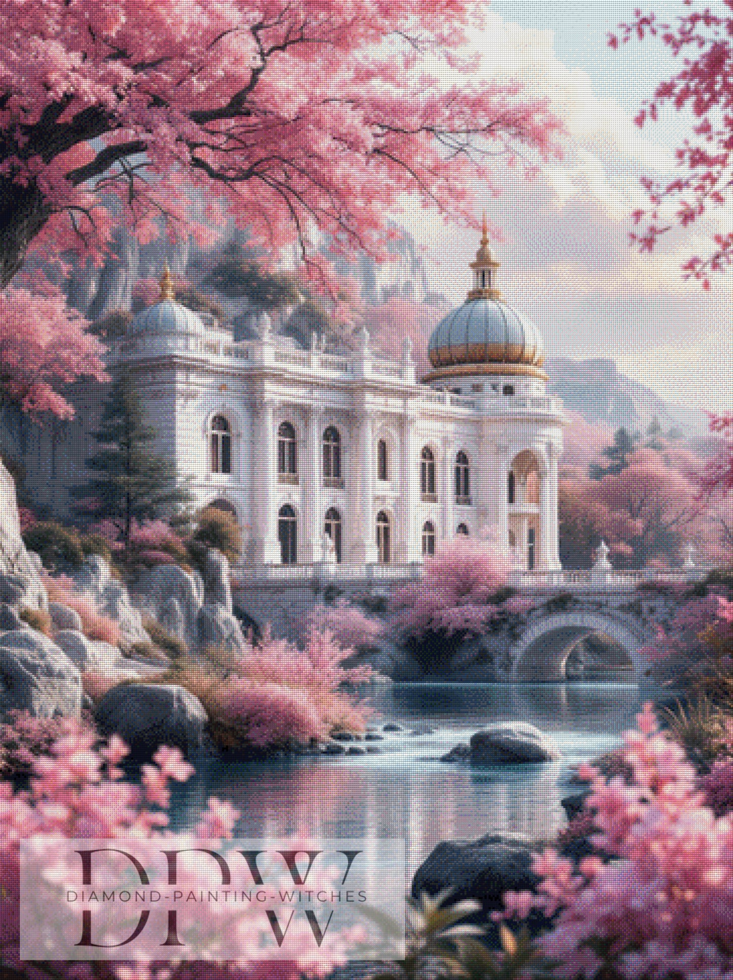 Kirschenschloss by QN, 120x90cm mit 175 Farben DPW-983