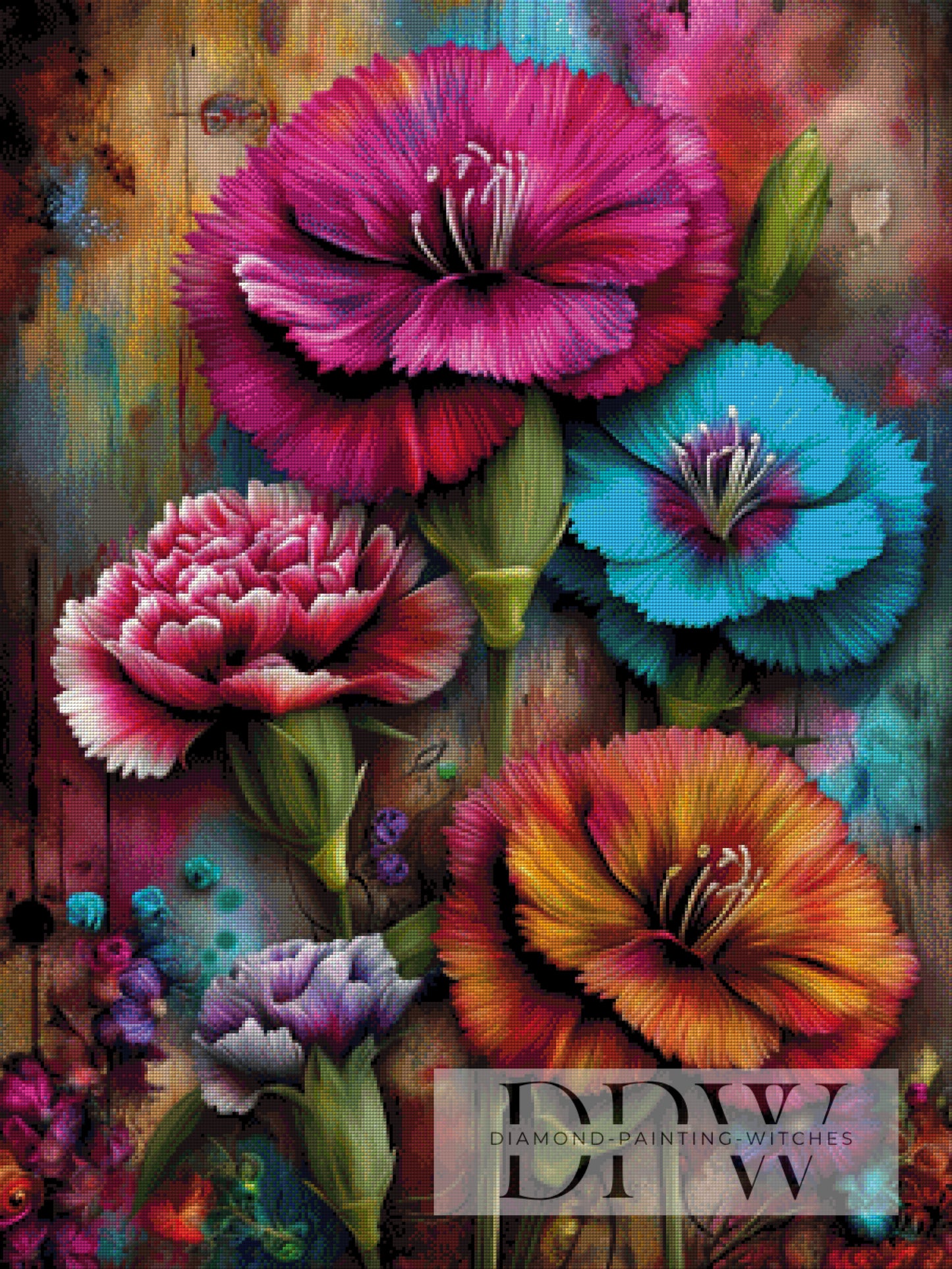 Nelkentraum by CleoDora 75x100cm mit 330 Farben DPW-999