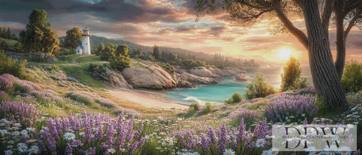 Blütenküste by Elly_A.I 140x60cm mit 240 Farben DPW-182