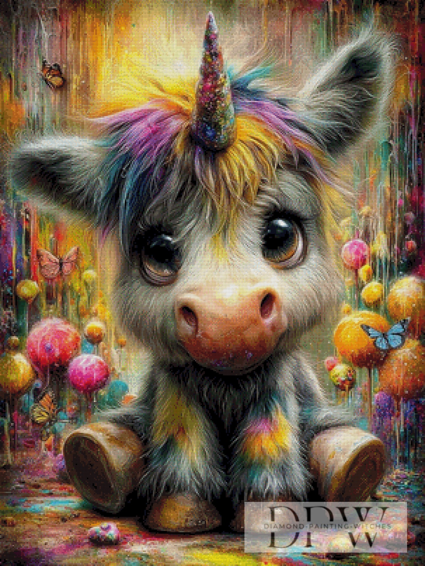 Partyhörnchen by CleoDora 75x100cm mit 370 Farben DPW-373