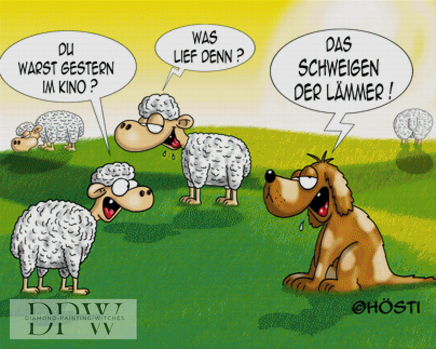 Schweigen der Lämmer, 100x80cm mit 170 Farben - Hösti 1