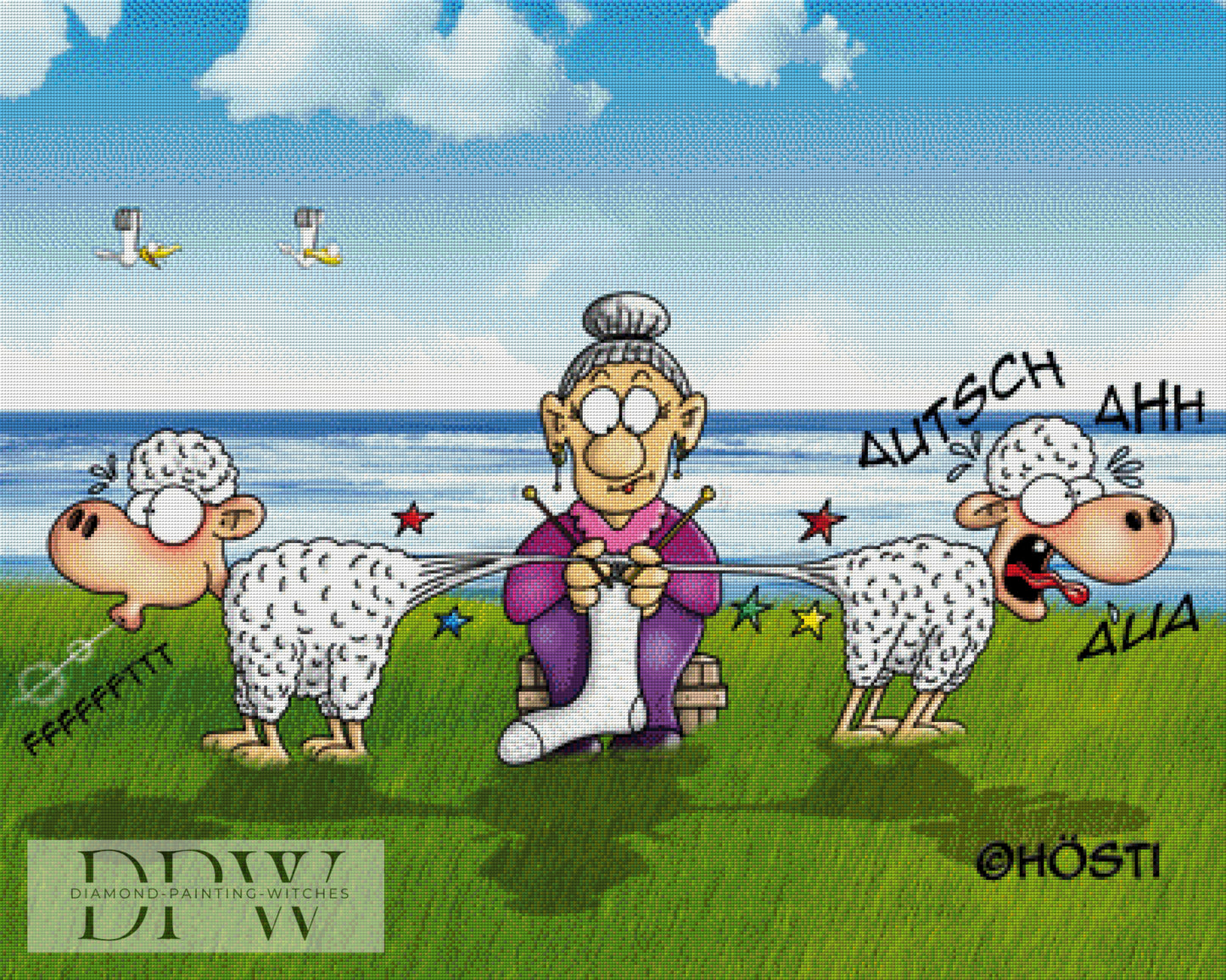 Stricken, 100x80cm mit 240 Farben - Hösti 10