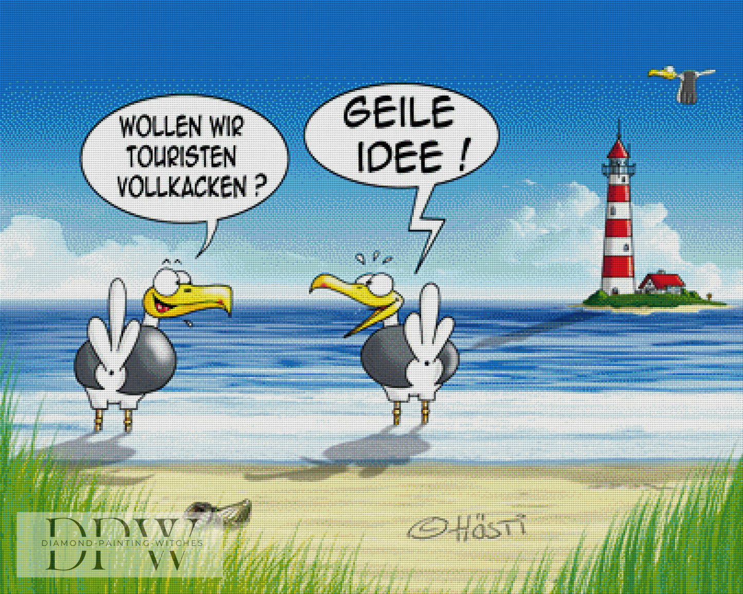 Touristen vollkacken, 100x80cm mit 215 Farben - Hösti 11