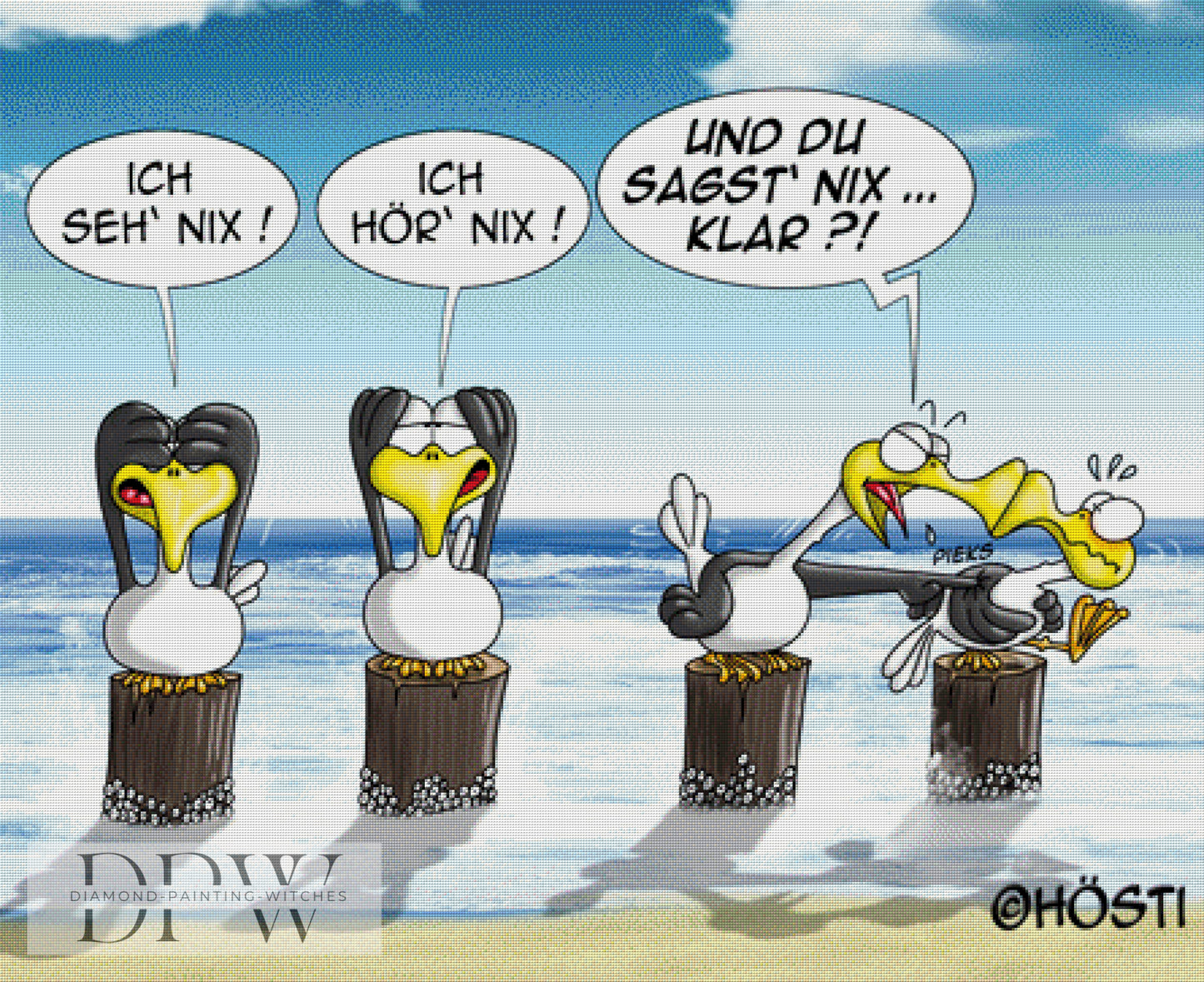 Ich seh nix, 110x90cm mit 190 Farben - Hösti 2