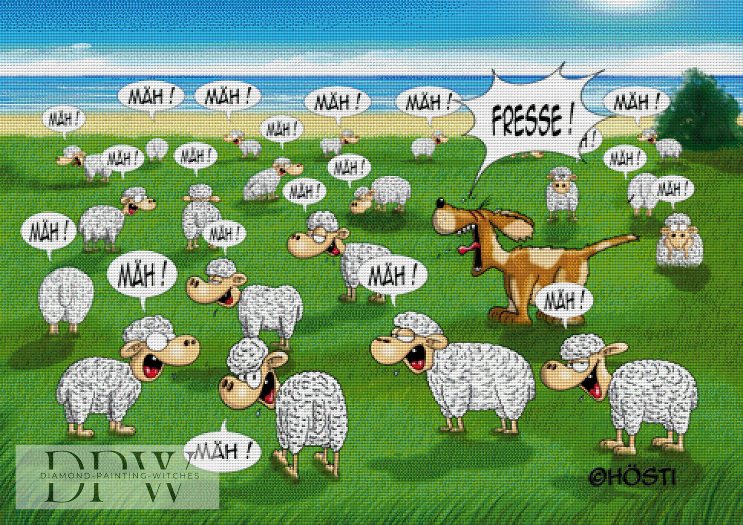 Fresse, 120x85cm mit 225 Farben - Hösti 3