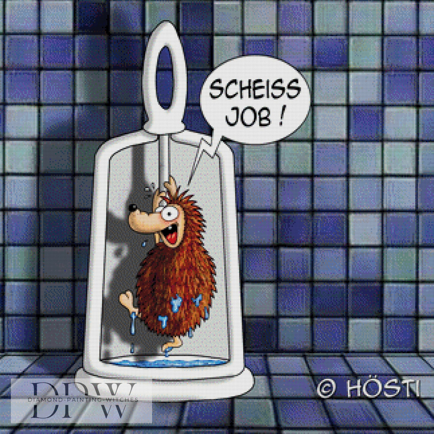 Scheiss Job!, 80x80cm mit 175 Farben - Hösti 4