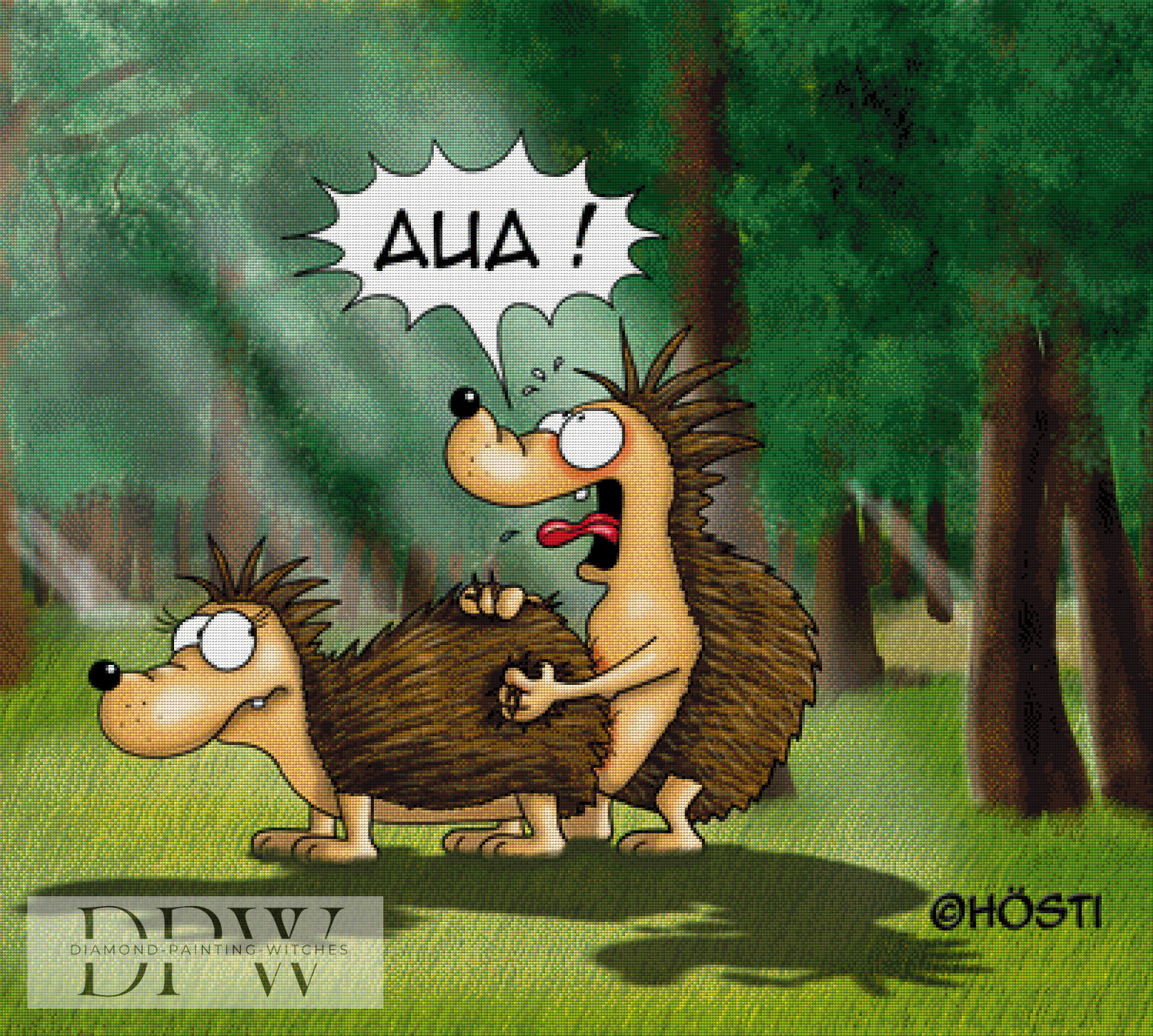 Aua!, 100x90cm mit 180 Farben - Hösti 5