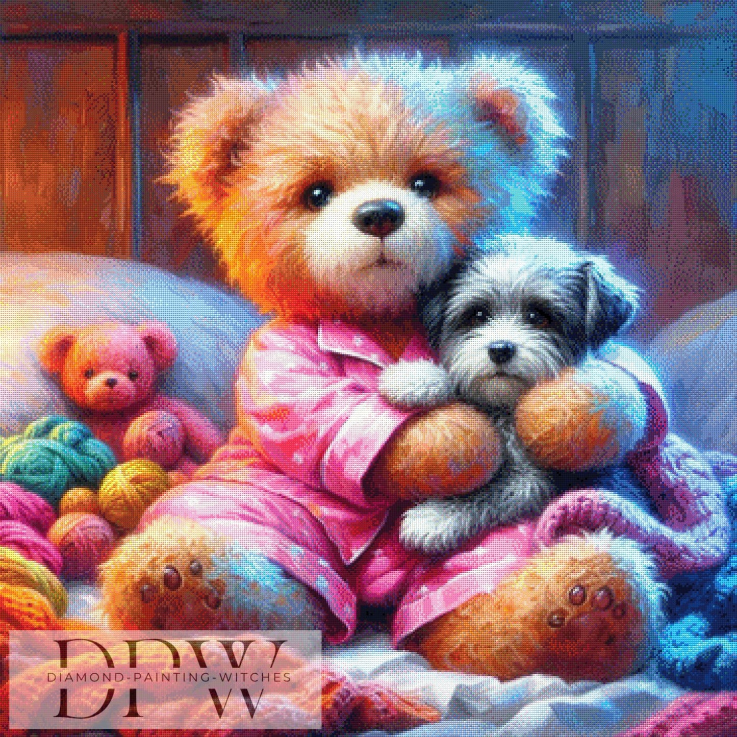 Kuschelzeit by Morrigan, 90x90cm mit 210 Farben DPW-866
