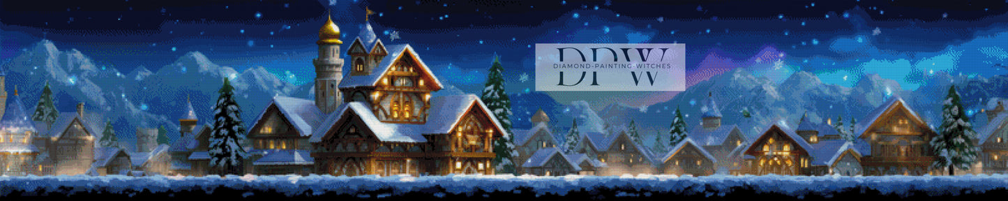 Winterland by Elly_A.I. 200x40cm mit 210 Farben DPW-2134