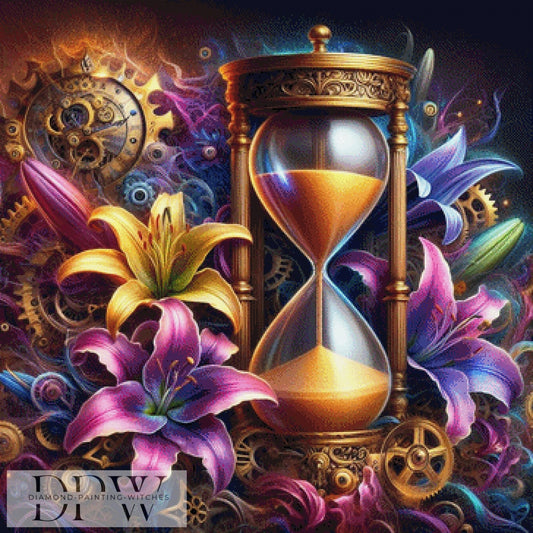 Zeit der Lilien by Morrigan, 90x90cm mit 340 Farben DPW-898