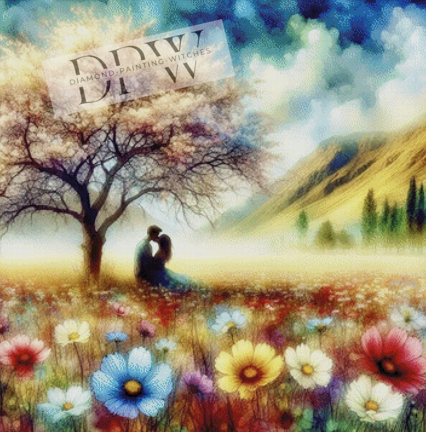In Love by Sunshine, 90x90cm mit 300 Farben DPW-083