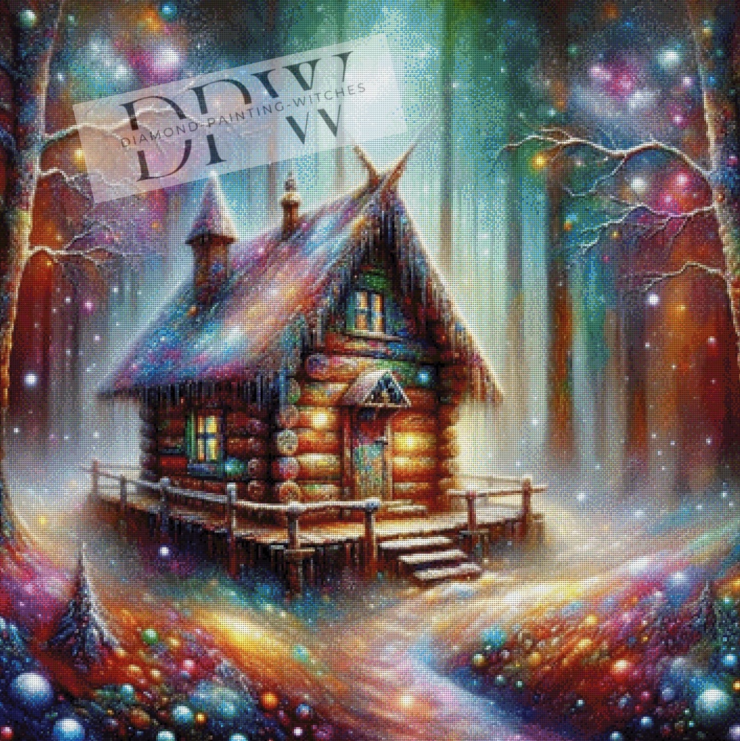 Glitzerhütte by Sunshine, 90x90cm mit 330 Farben DPW-088