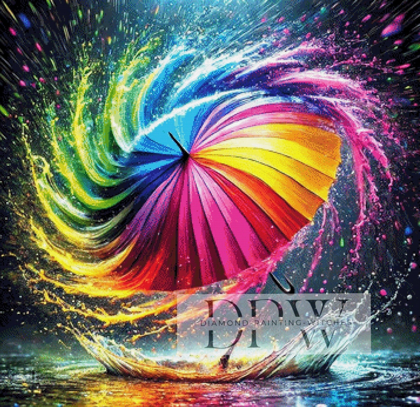 Umbrella Rotation by QN, 90x90cm mit 430 Farben DPW-490