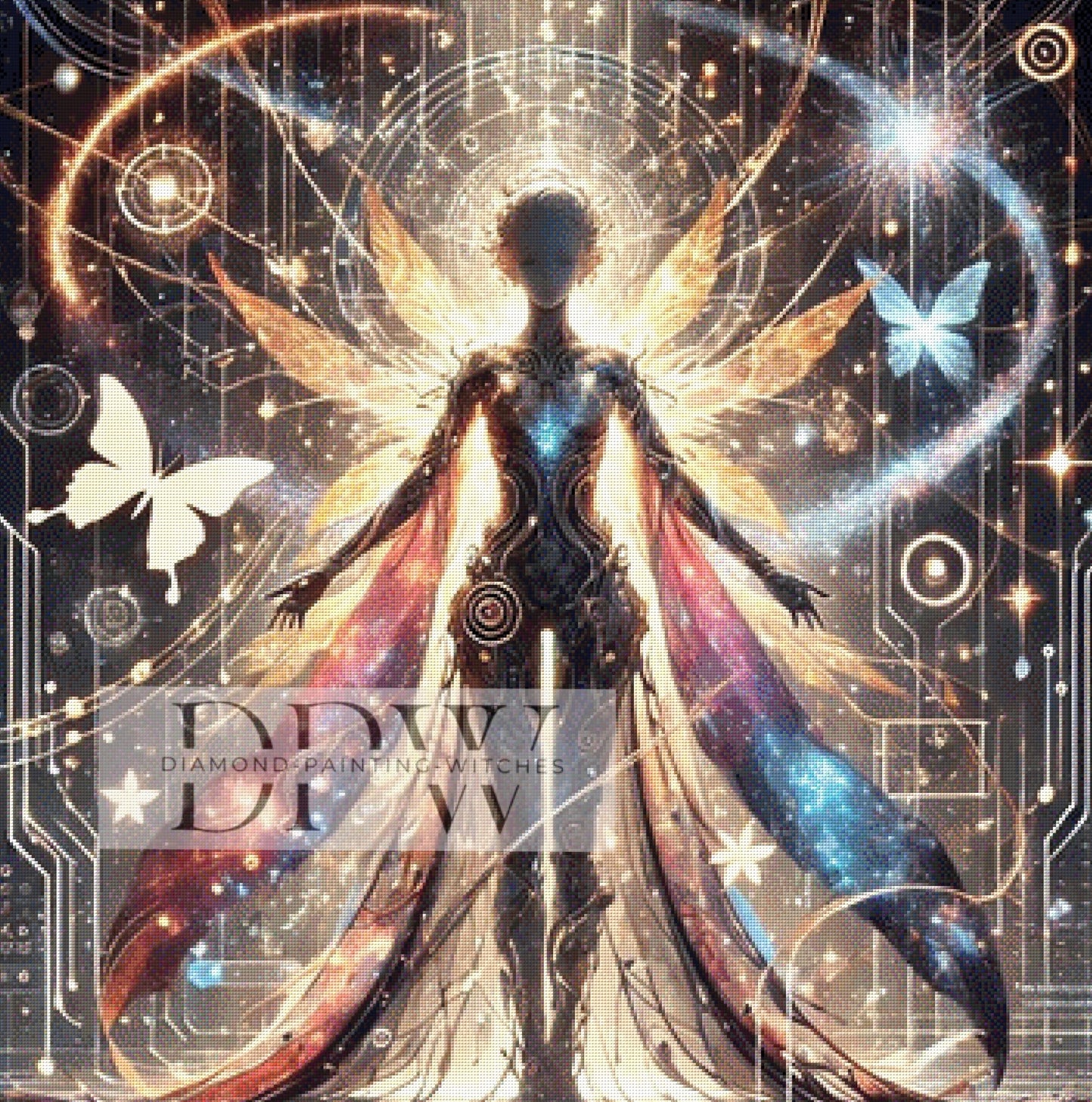 Beschützerin der Feen by Schwarzer Drache, 90x90cm mit 225 Farben DPW-569