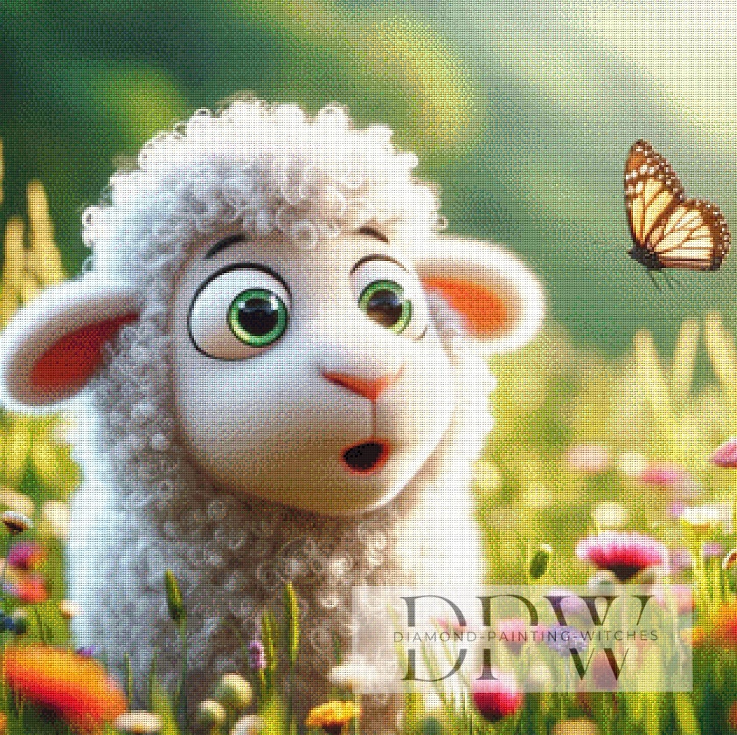 Wat...wer bist du denn? by QN, 80x80cm mit 300 Farben DPW-480