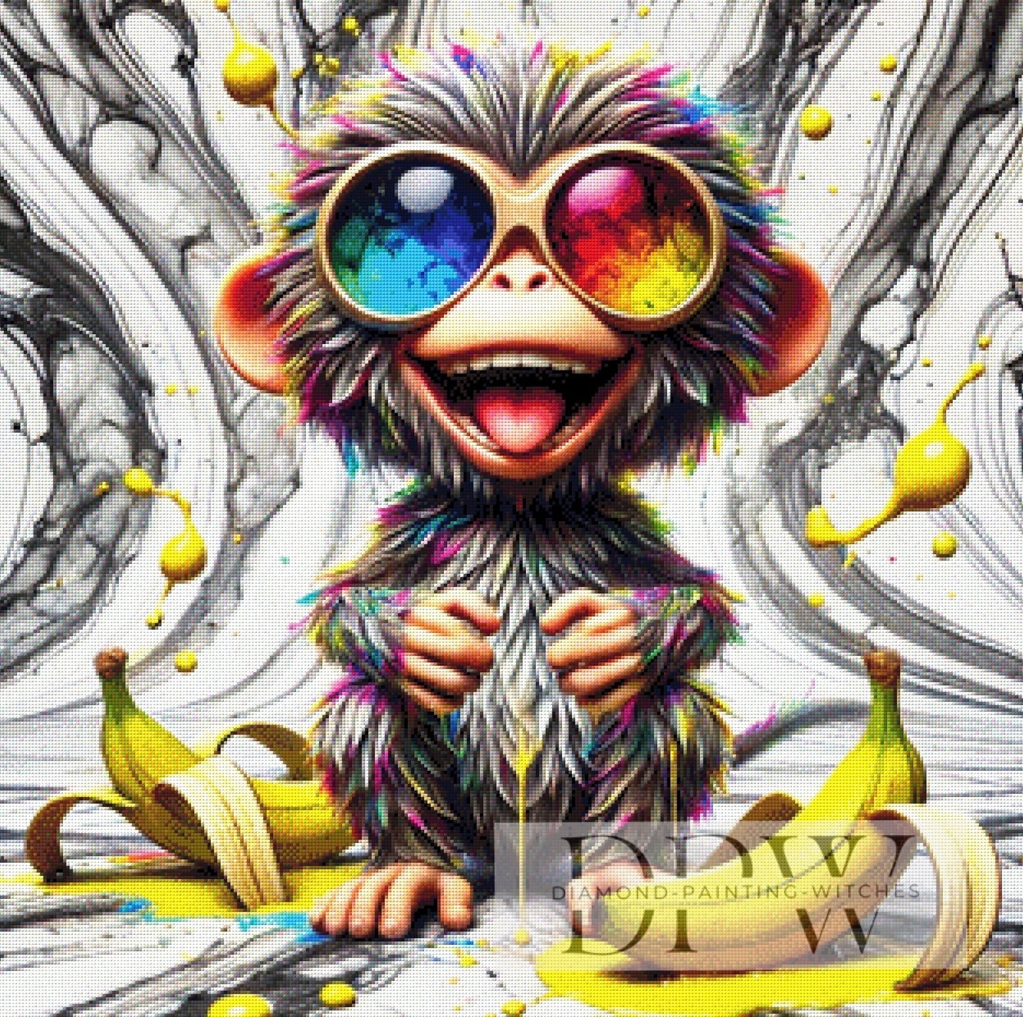 Banana by QN, 80x80cm mit 355 Farben DPW-493