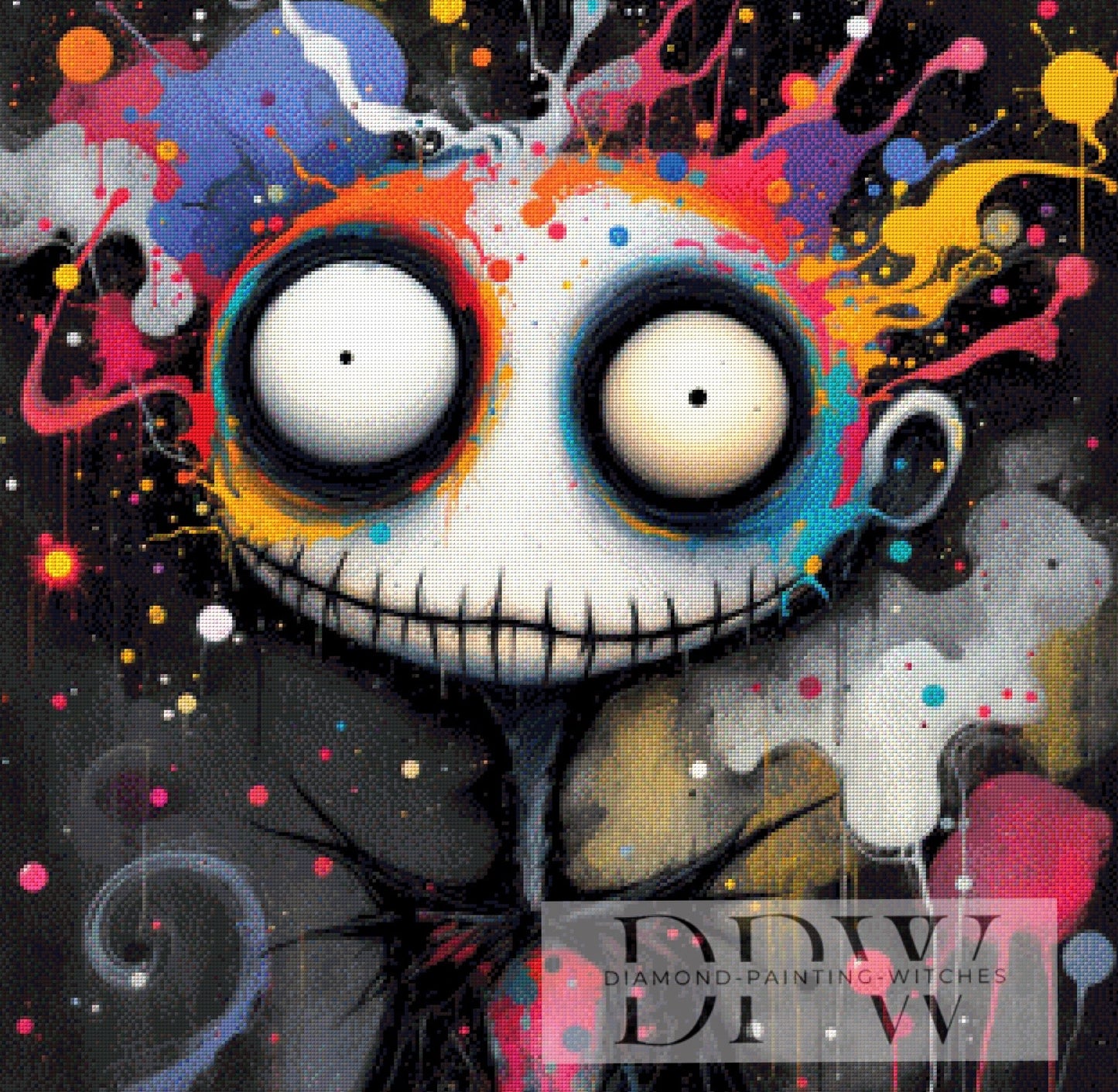 Was ist los? by QN, 80x80cm mit 305 Farben DPW-498