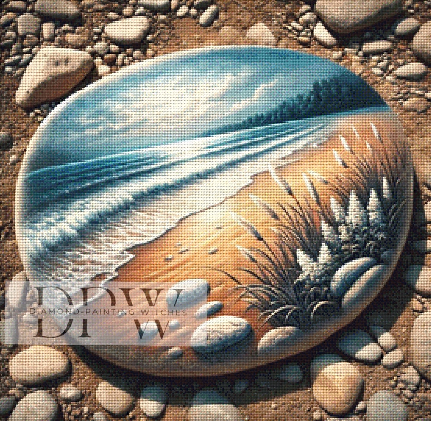 Wanderstein by QN, 70x70cm mit 180 Farben DPW-488