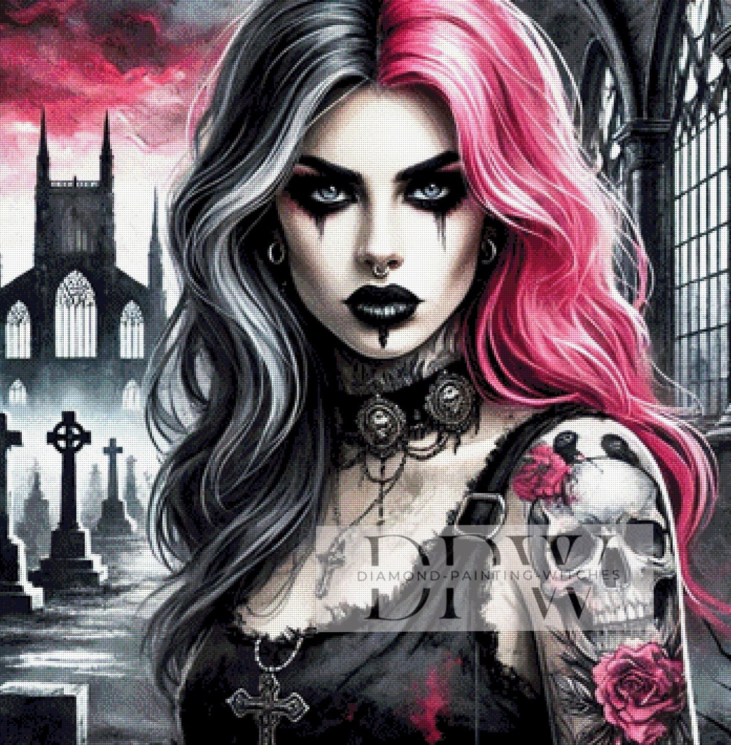 Lady V. by Casalla Vendetta, 90x90cm mit 160 Farben DPW-499