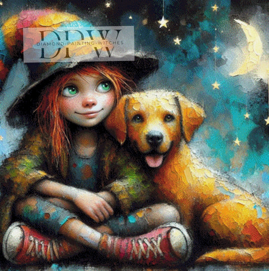 Zauberhafte Nacht by Casalla Vendetta, 90x90cm mit 290 Farben DPW-557