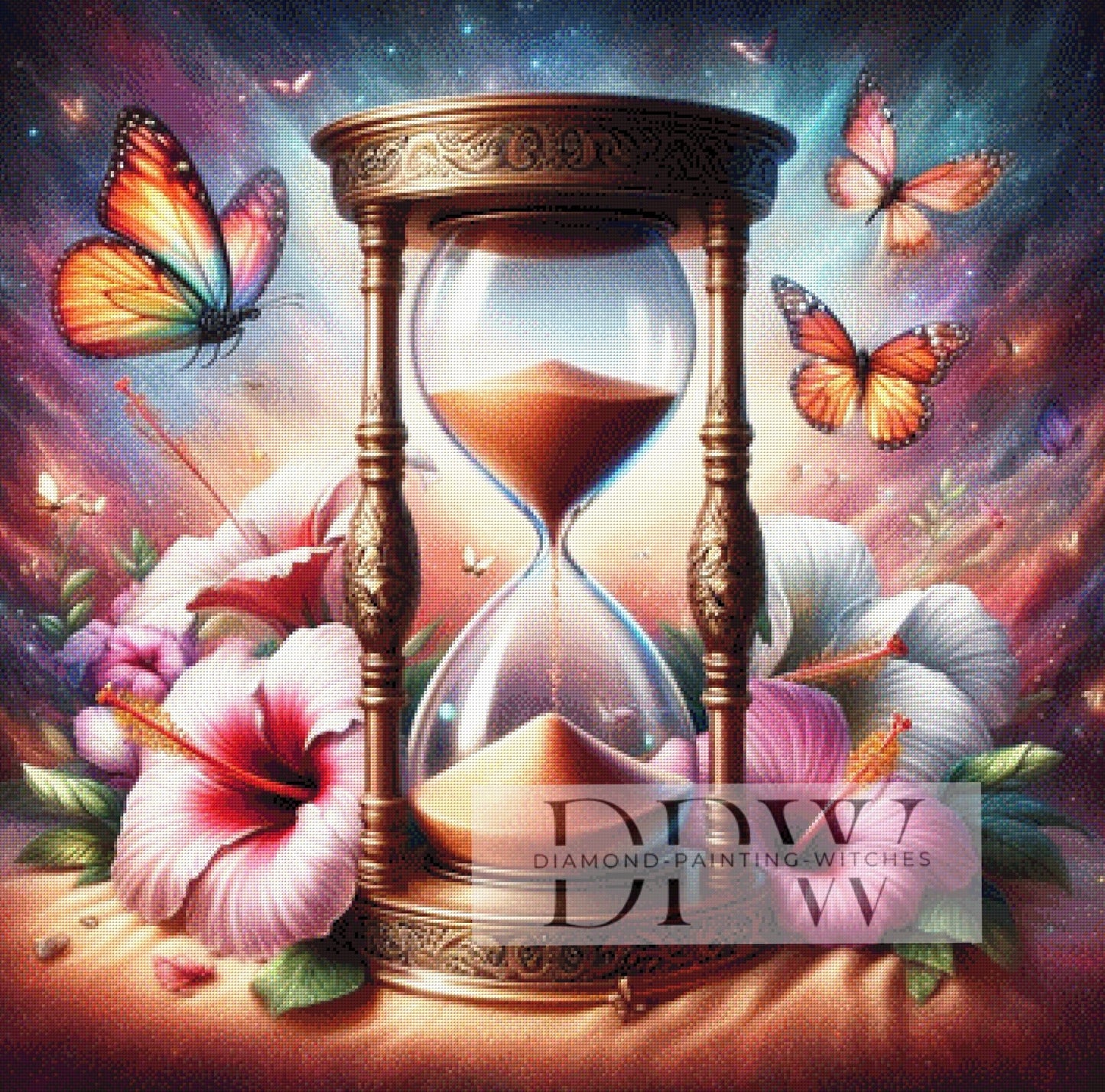 Sanduhr by CreatiVart, 90x90cm mit 340 Farben DPW-574