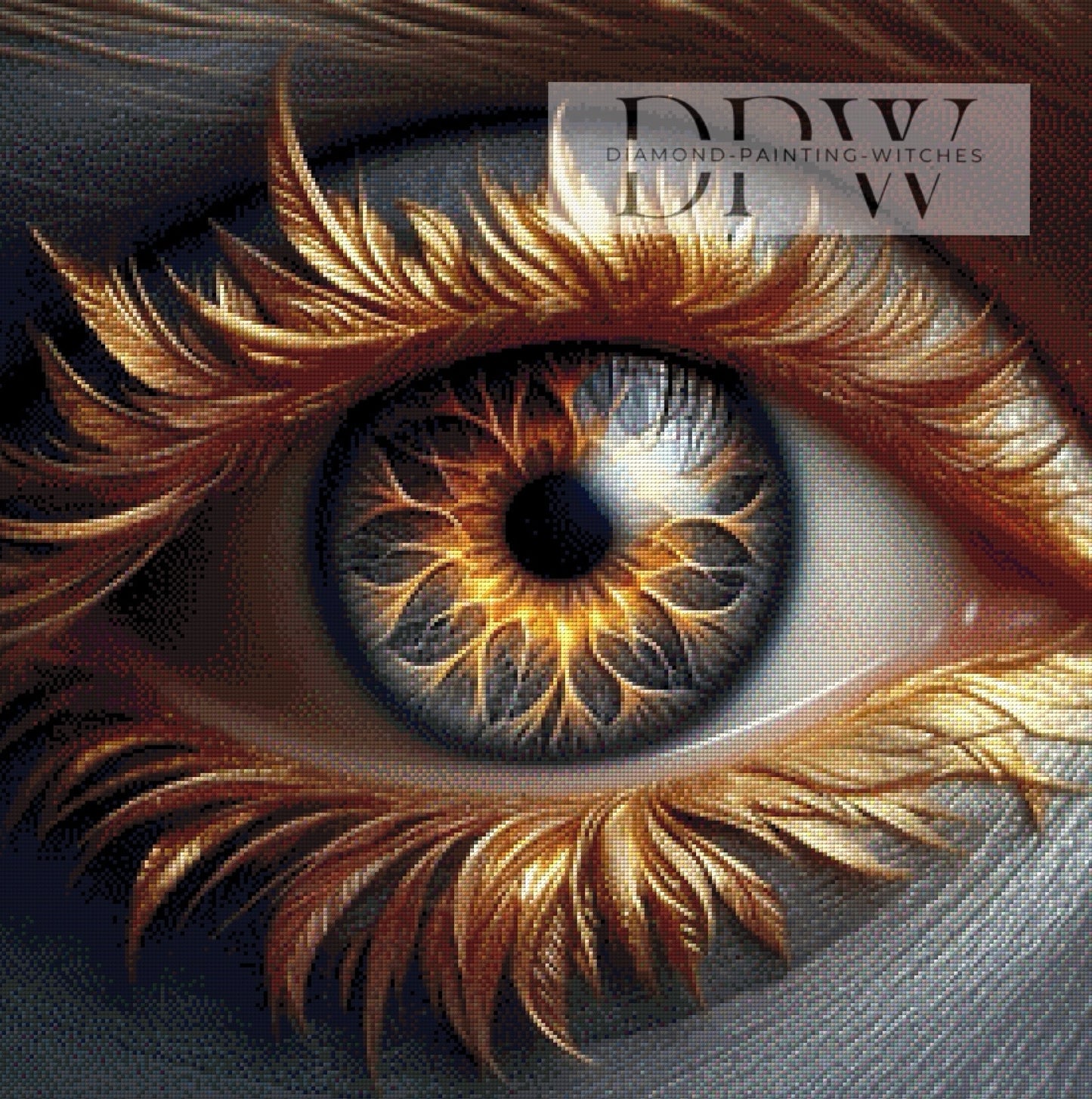 Golden Eye by Ivonne, 70x70cm mit 140 Farben DPW-609