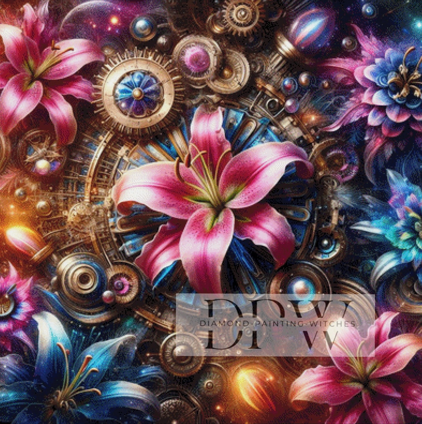 Timeflow by Myriam, 100x100cm mit 375 Farben DPW-607