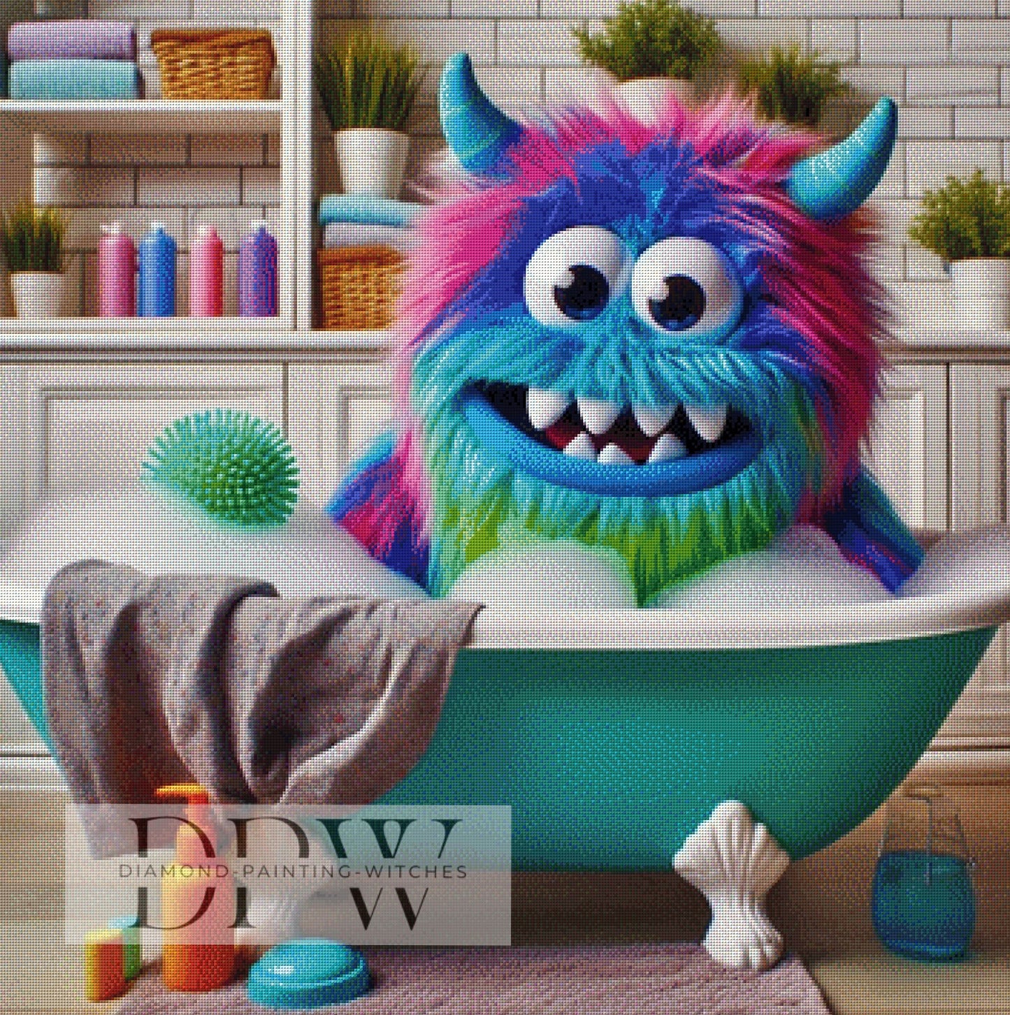 Badetag bei Schlubbels by Sunshine, 90x90cm mit 330 Farben DPW-518