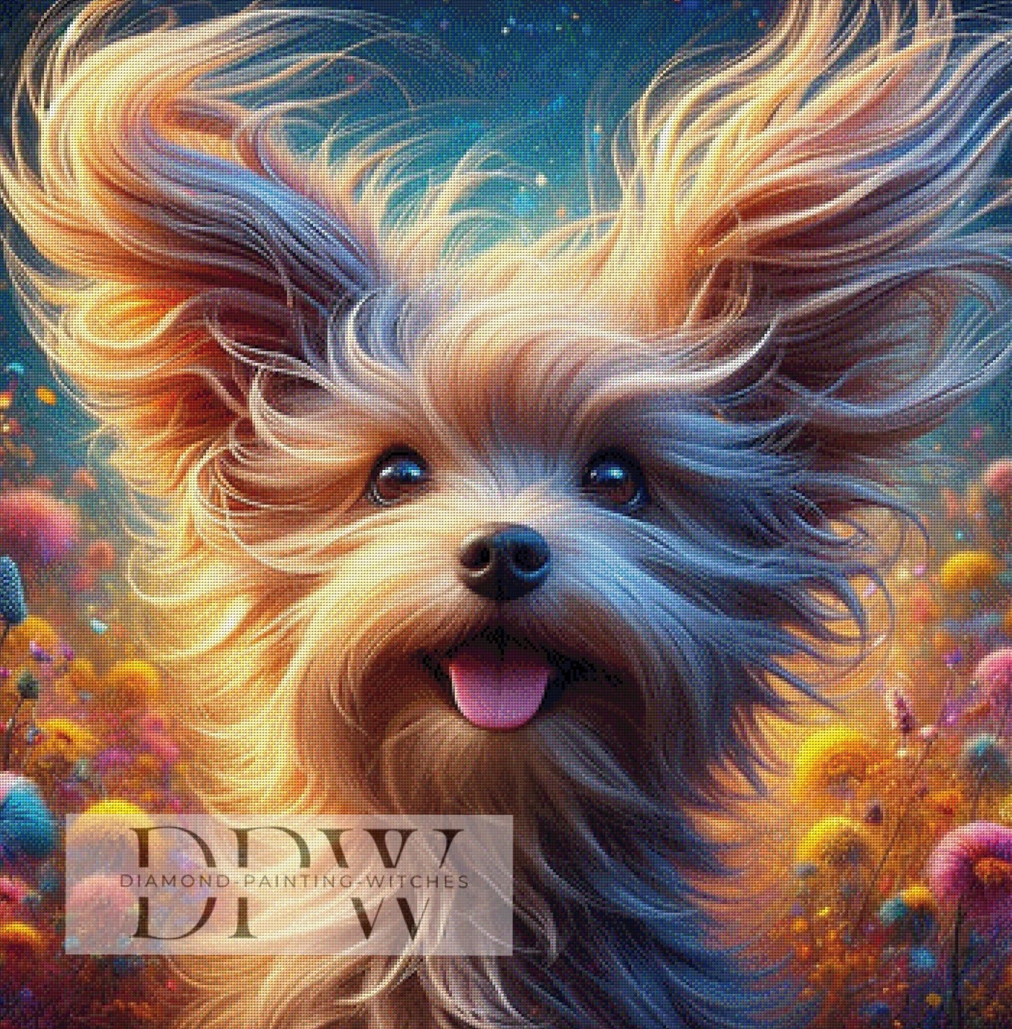 Fliegende Ohren bei CreatiVart, 90x90cm mit 320 Farben DPW-530