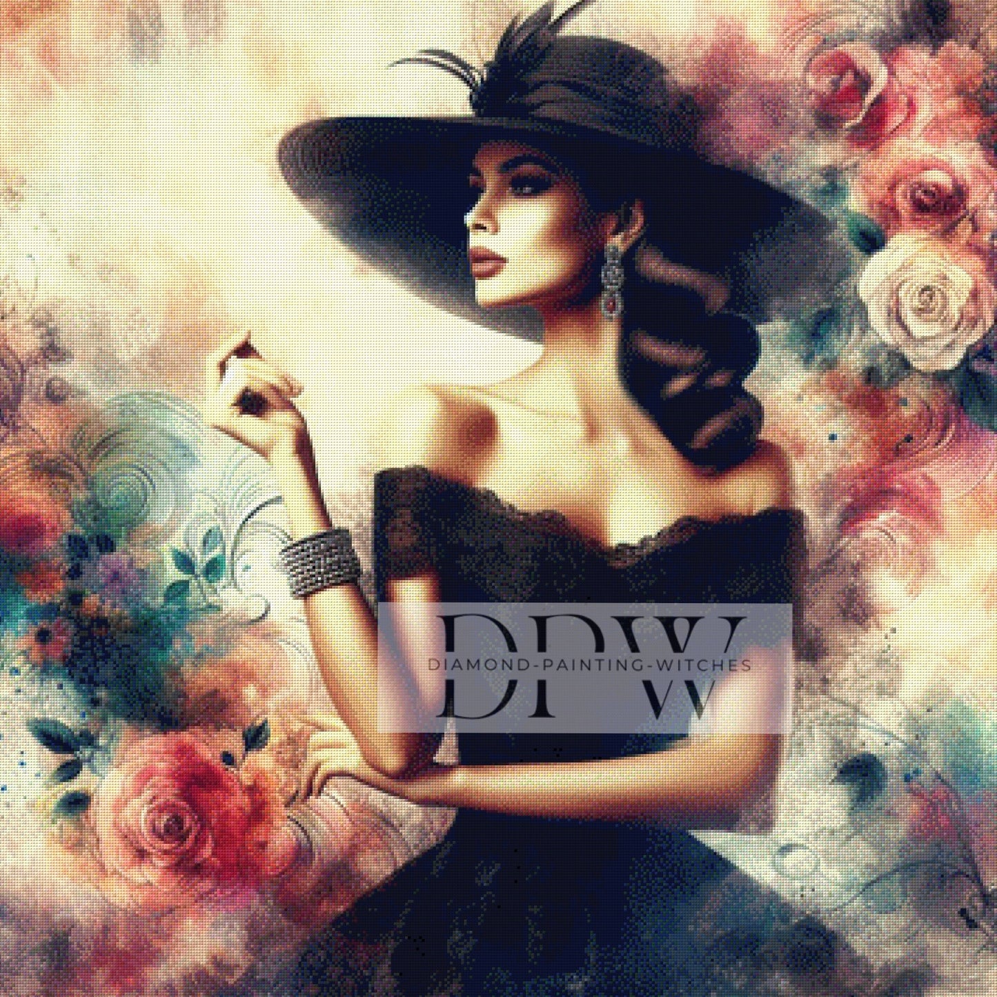 Eleganz by Melanie, 90x90cm mit 210 Farben DPW-616