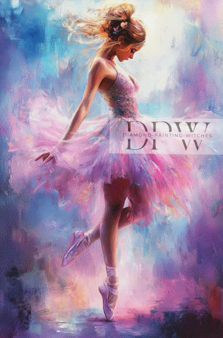 Pink Ballerina by Melanie, 80x120cm mit 230 Farben DPW-629
