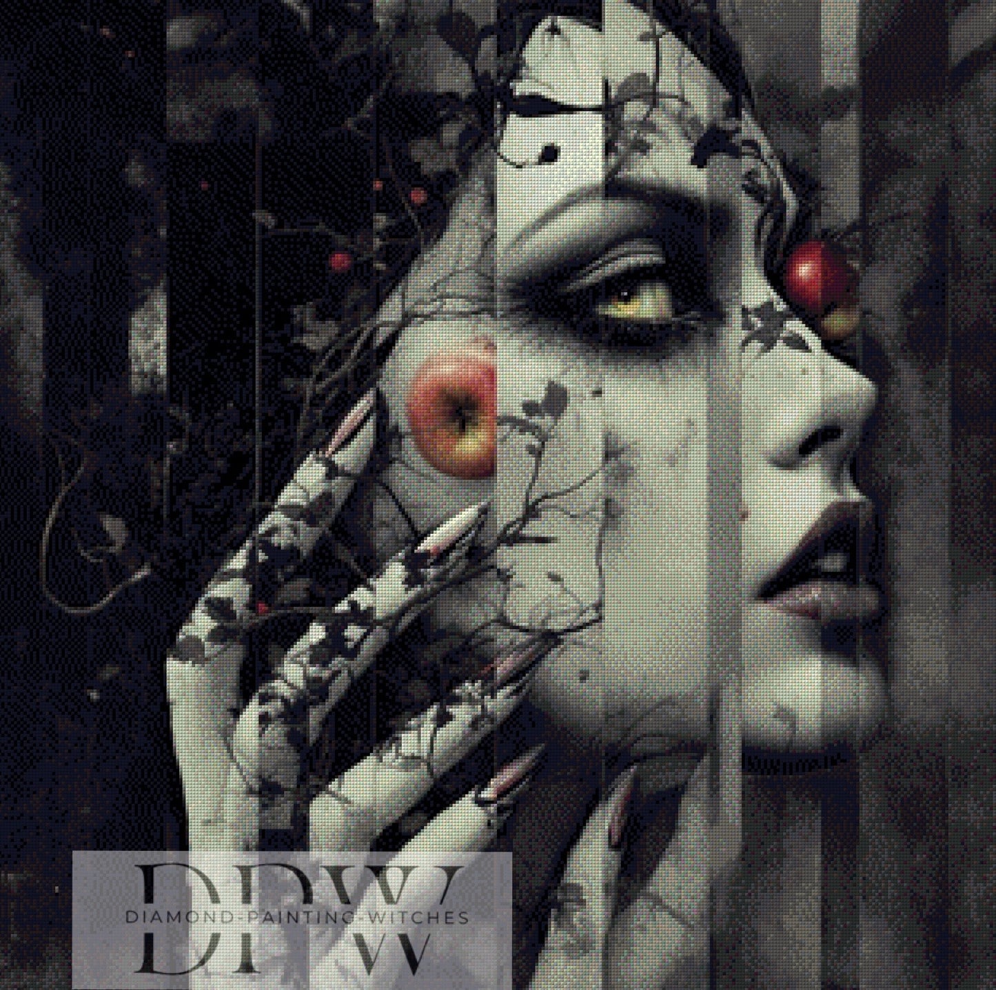 Broken by QN, 80x80cm mit 88 Farben DPW-463