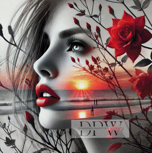 Beach Rose by CreatiVart, 90x90cm mit 190 Farben DPW-150