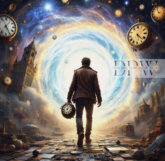 Zeit ist relativ by QN ,100x100cm mit 220 Farben DPW-504