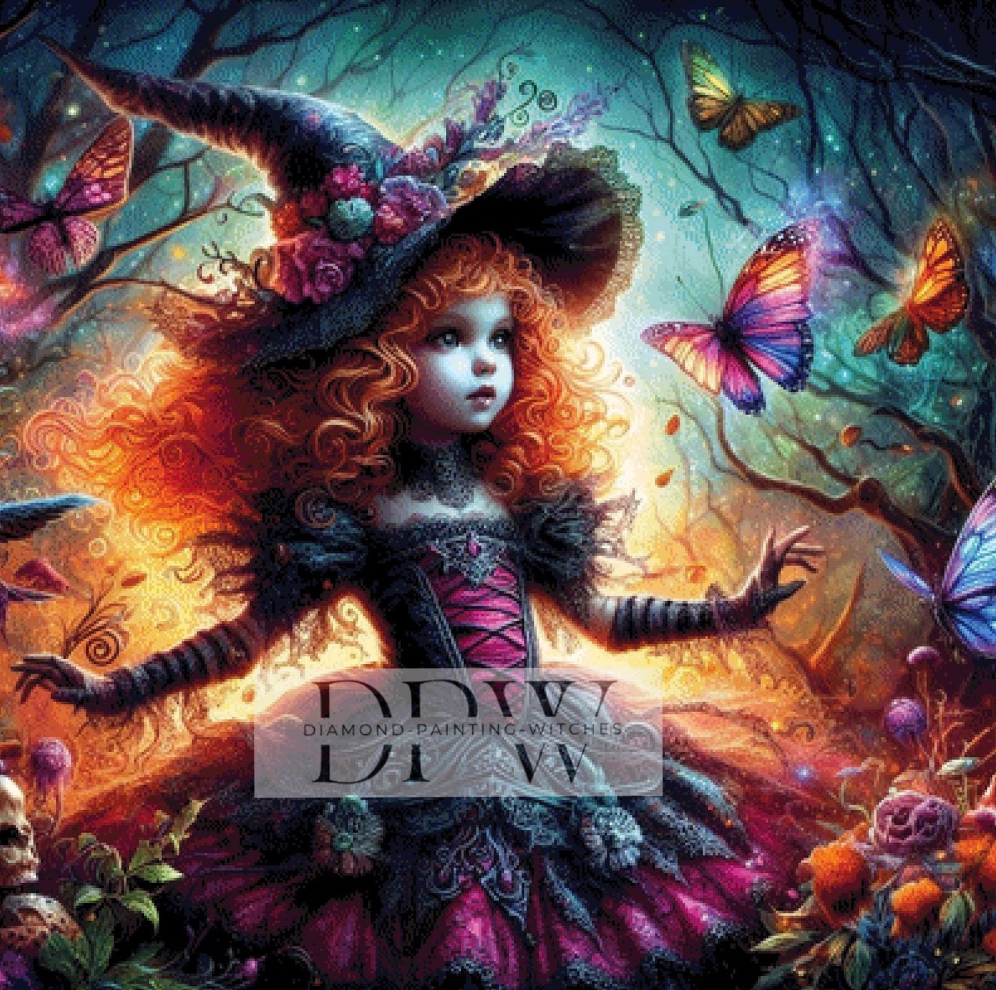 Aurora by Casalla Vendetta, 100x100cm mit 350 Farben DPW-138