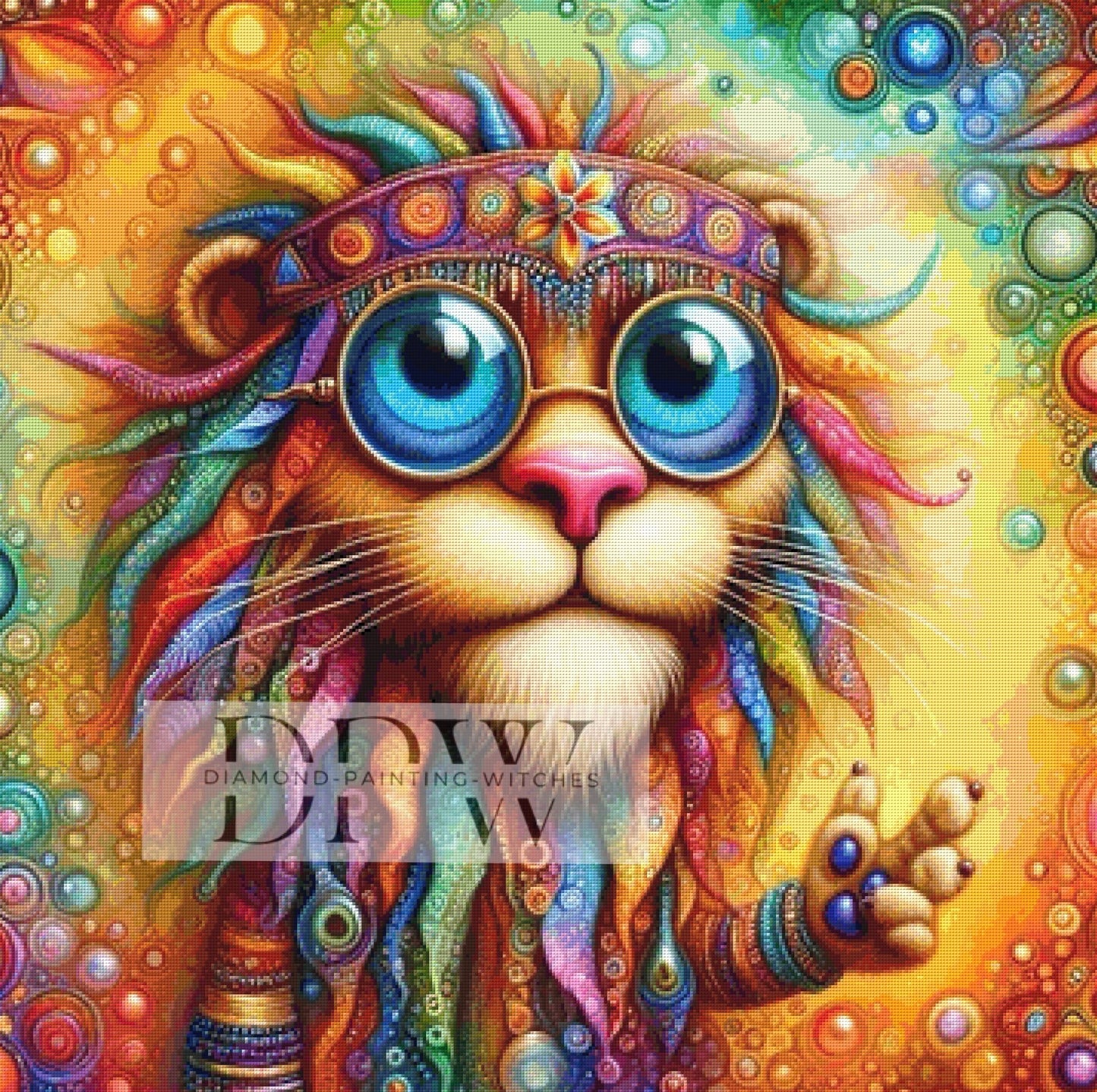 Mr.Woodie by Maria, 80x80cm mit 350 Farben DPW-913