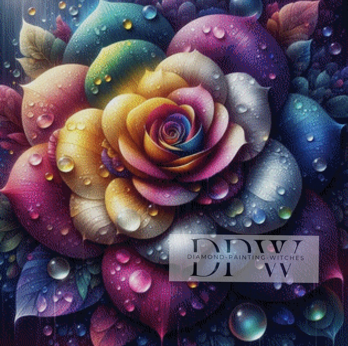 Magical Flower by Sunshine, 80x80cm mit 300 Farben DPW-268