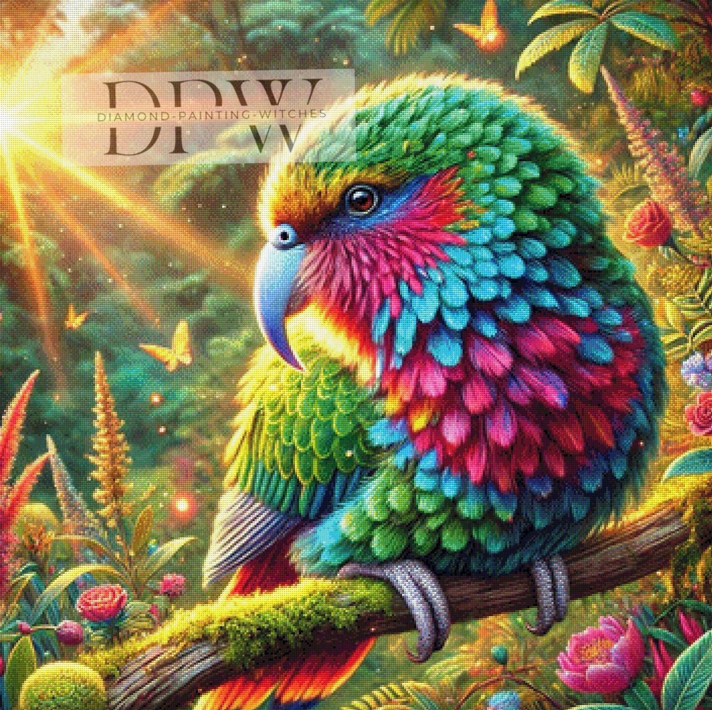 Dschungel Leo by CreatiVart, 90x90cm mit 400 Farben DPW-474