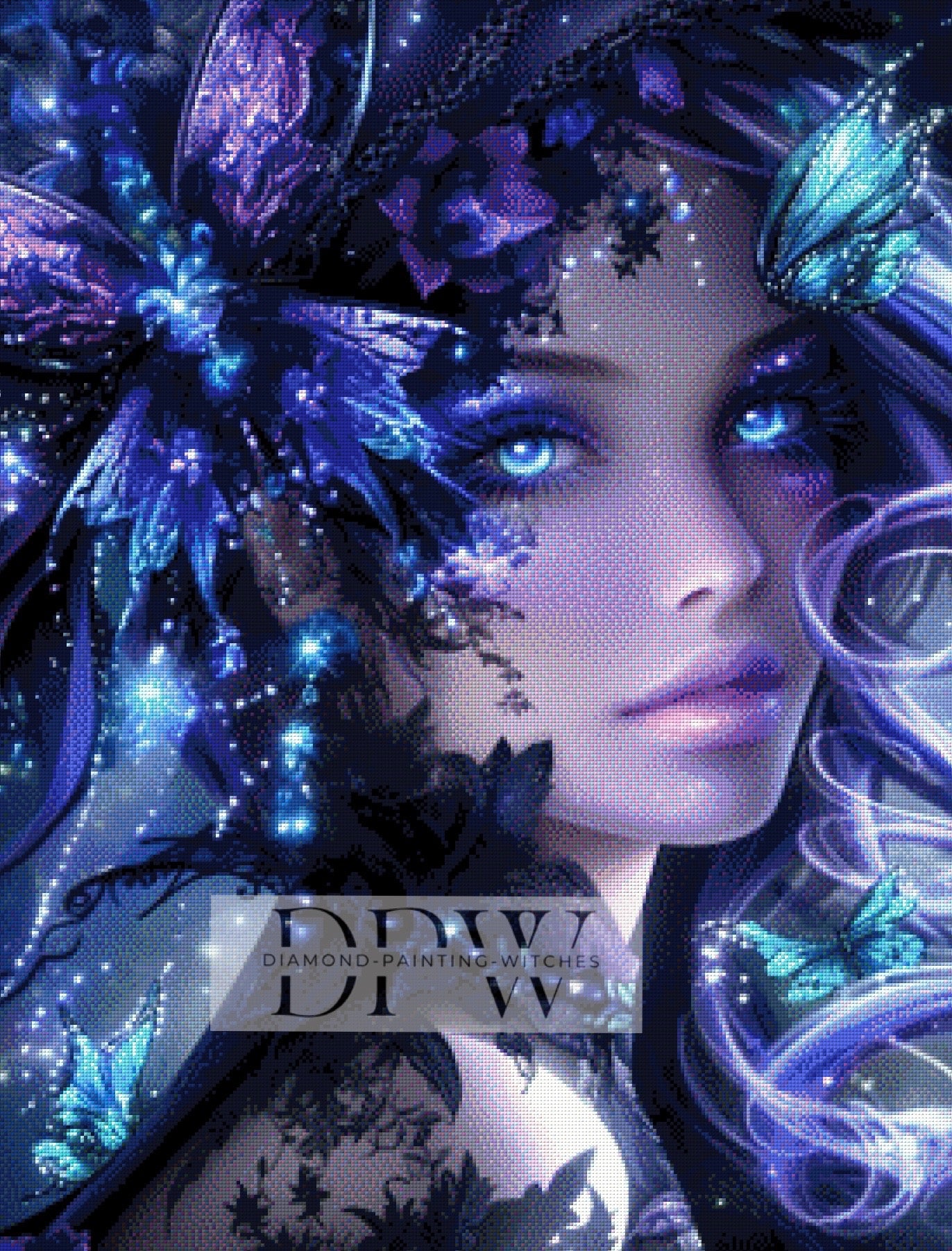 Blue Witch by Artifey, 70x90cm mit 110 Farben DPW-417