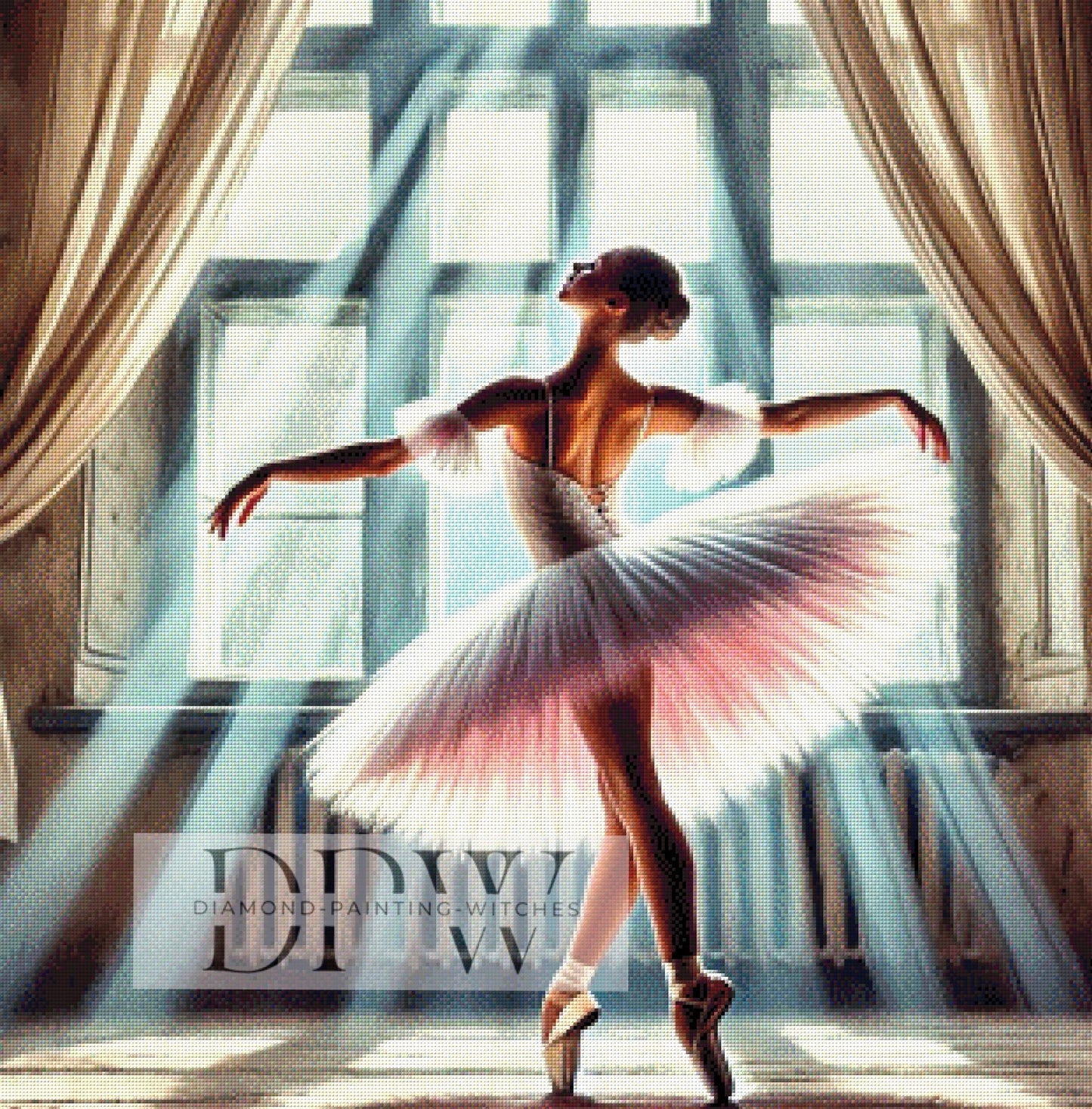 Ballerina by CreatiVart, 80x80cm mit 195 Farben DPW-418