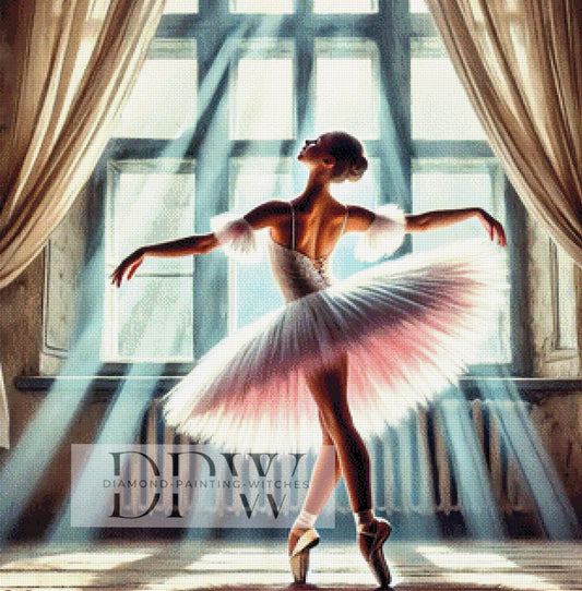 Ballerina by CreatiVart, 80x80cm mit 195 Farben DPW-418