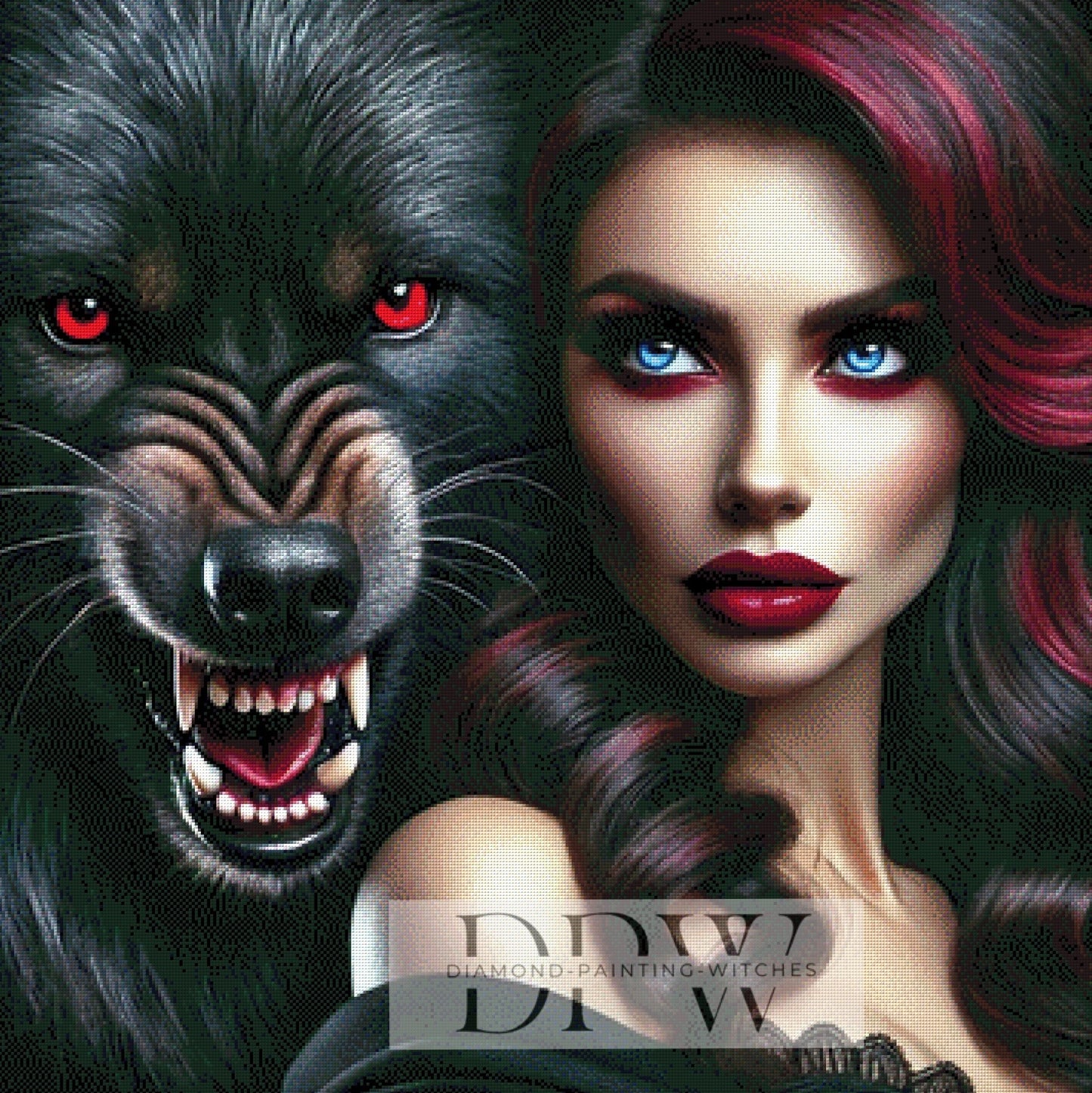 Bad Wolf by Casalla Vendetta, 90x90cm mit 160 Farben DPW-428