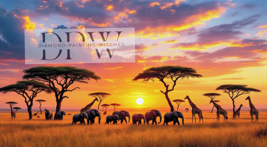 Afrikanischer Abend by QN, 140x80cm mit 225 Farben DPW-475