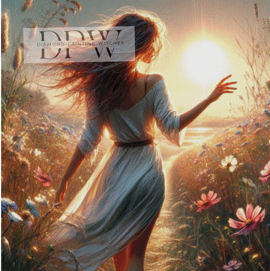 Wiesenglück by CreatiVart, 90x90cm mit 200 Farben DPW-555